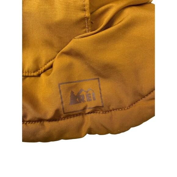 REI Men's Small Reversible Insulated Jacket Yellow/Gray Full Zip Outdoor Hiking - Picture 5 of 12